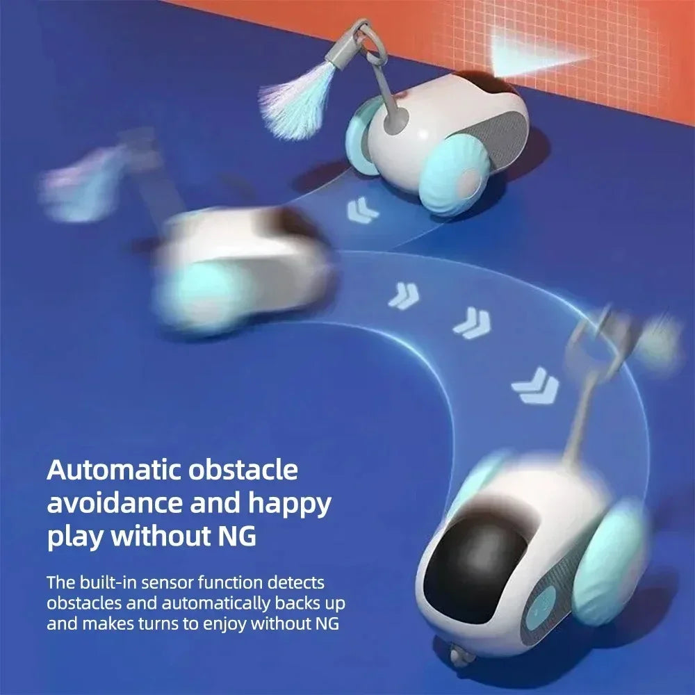 Automatic Rolling Remote Control Toy Car for Cats and Kittens