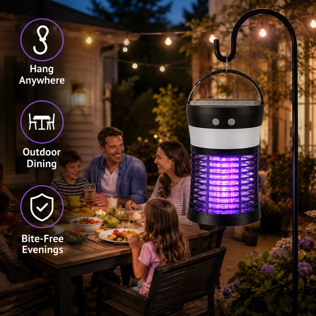 Bug Zapper 3000V Mosquito Killer Rechargeable Indoor Outdoor
