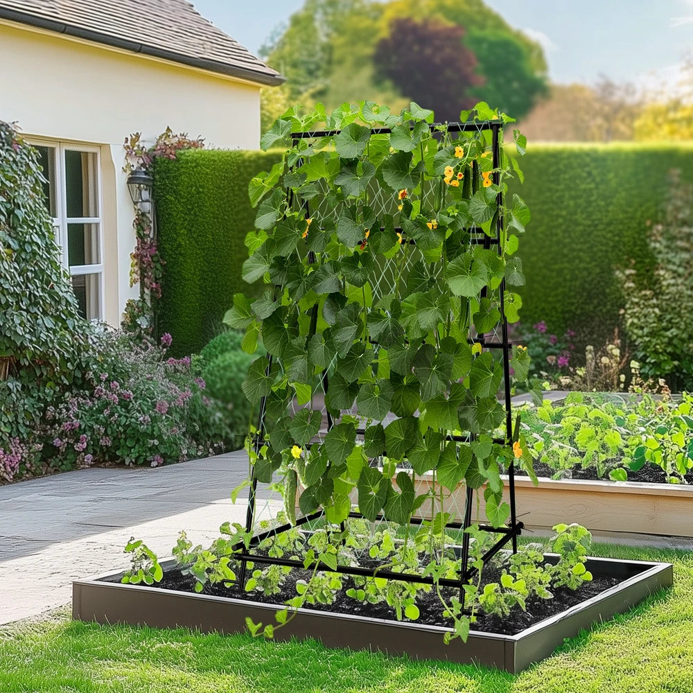 Wisfor A-Shaped Metal Garden Trellis Arch For Climbing Plants