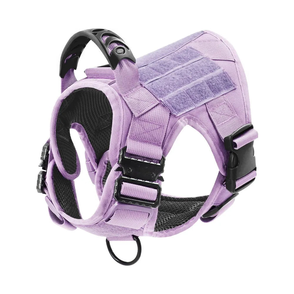 PETRAVEL Military Camouflage Nylon Dog Harness Leash Adjustable