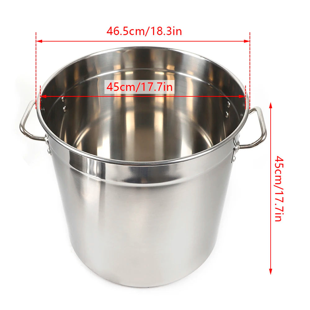 Stainless Steel Soup And Stock Pot With Lid And Durable Handles For Everyday Use