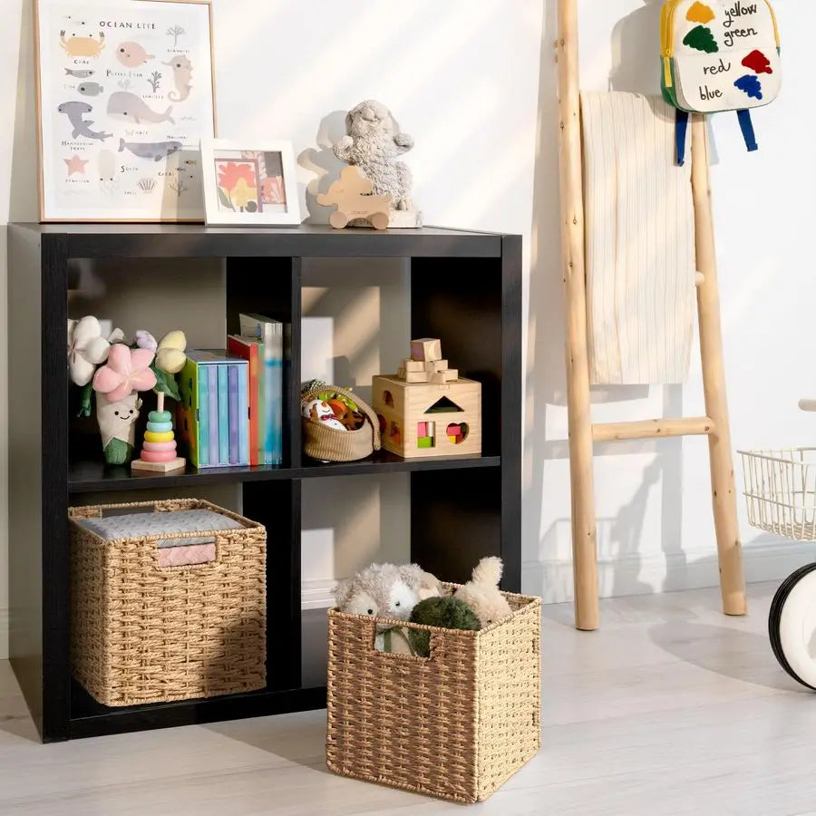 XMSJ Wicker Paper Rope Storage Cubes Organizer Bins