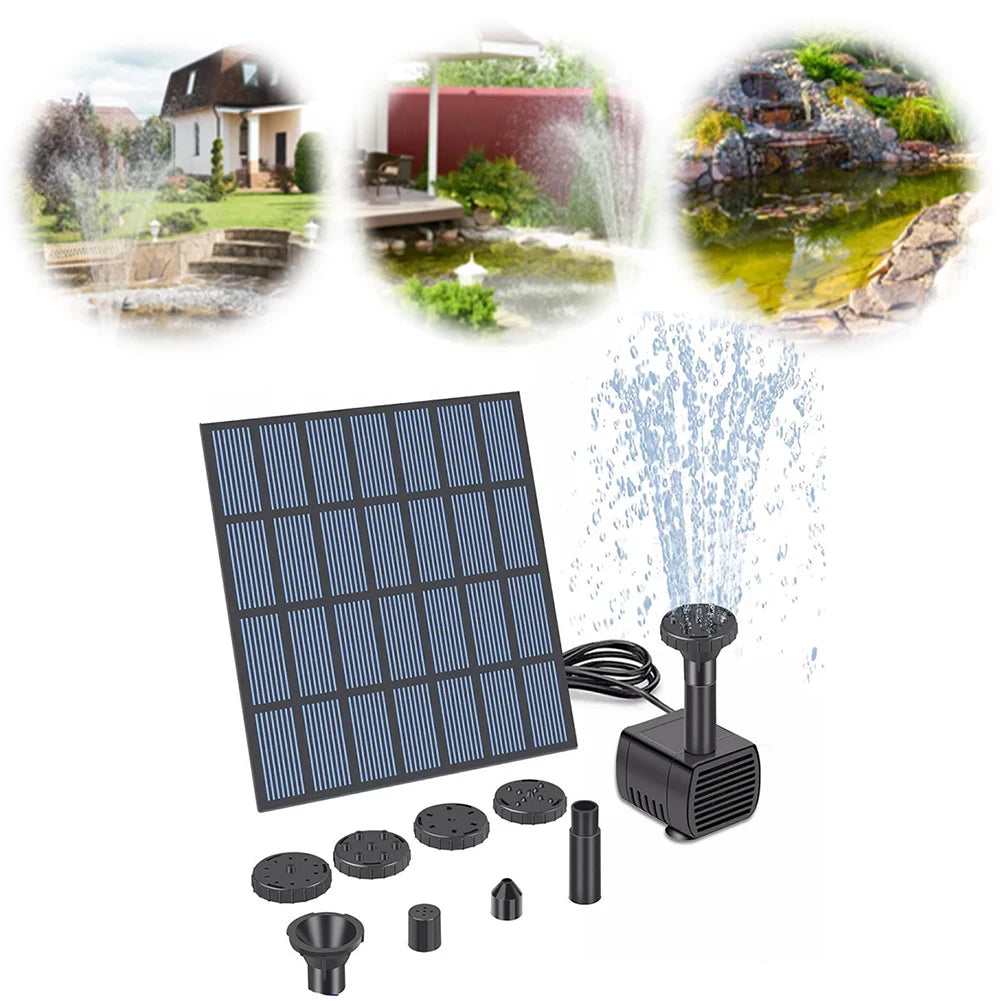 Alloet Solar Fountain Pump Kit for Ponds and Bird Baths