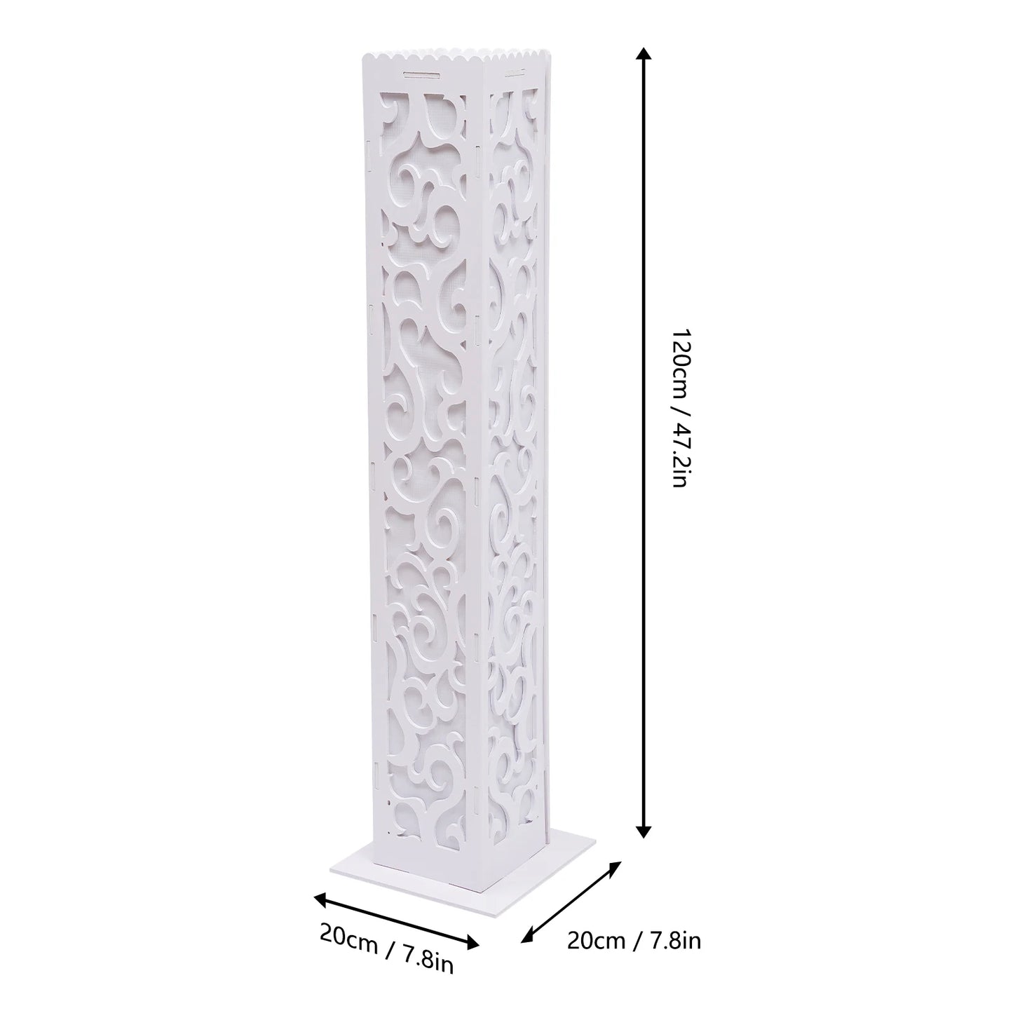 Wedding Flower Columns PVC With LED Cloud Pattern Outdoor Decor