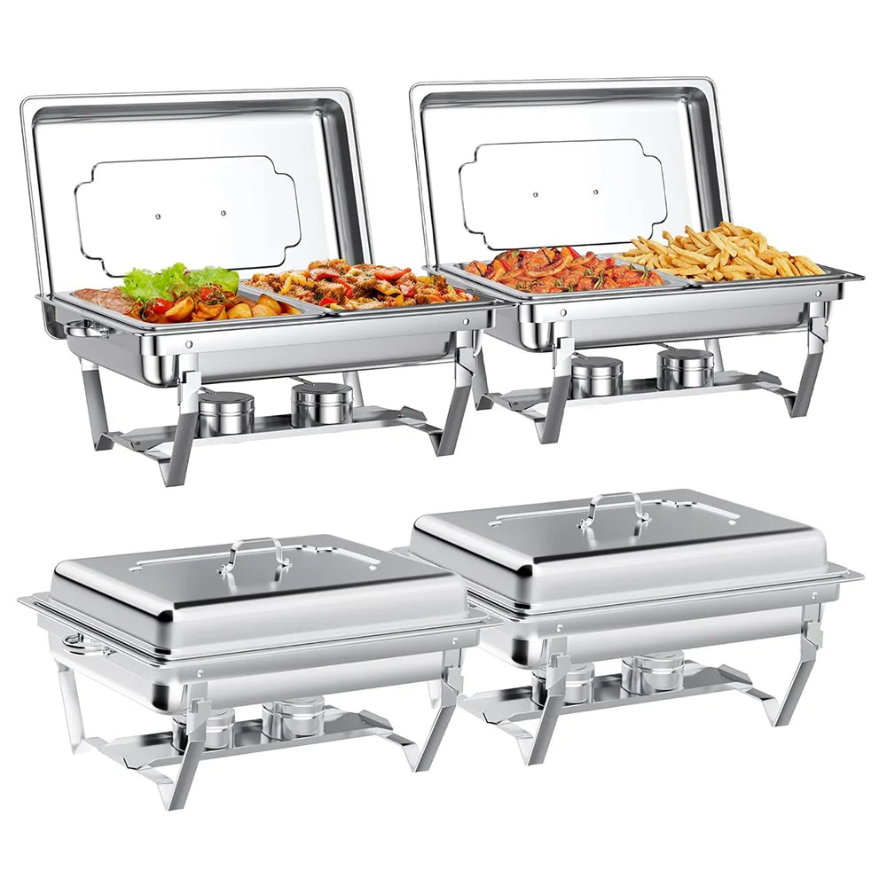 Stainless Steel Chafing Dish Buffet Set With Fuel Holders