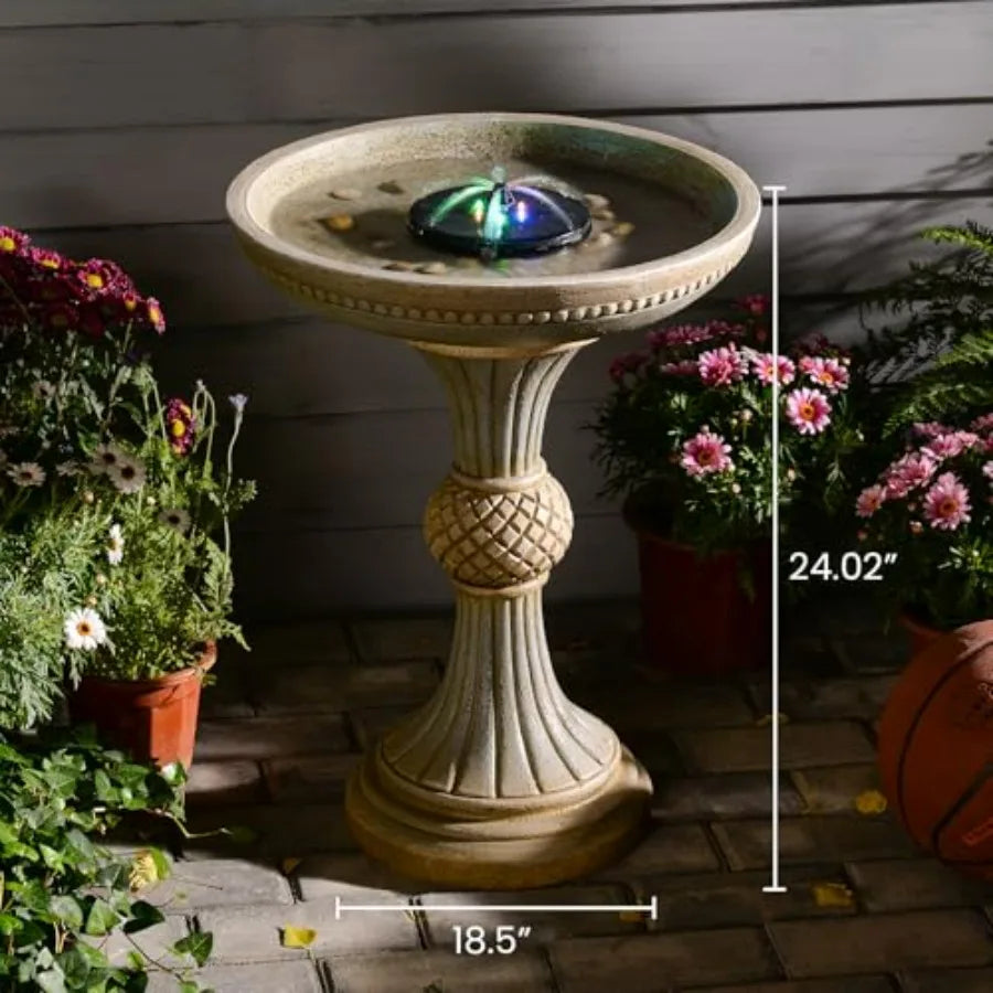Outdoor Water Fountain With LED Lights Italian Resin Garden Fountain