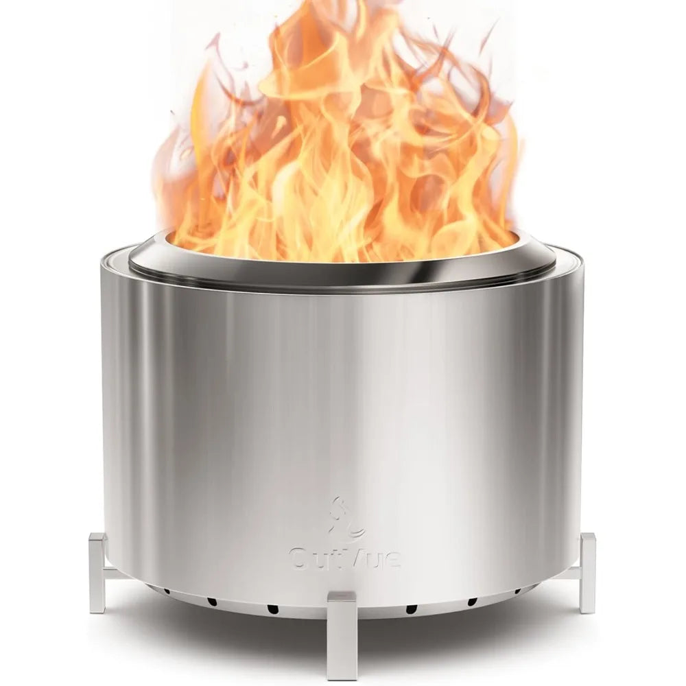 Outvue Smokeless Wood Burning Outdoor Fire Pit For Bonfires