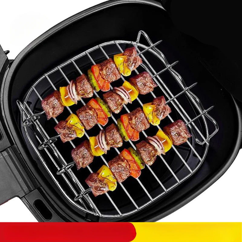 Outdoor Grill Set With Skewers Stainless Steel Barbecue Tools