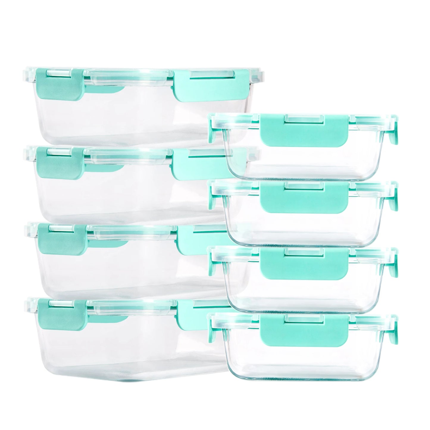 Glass Food Storage Set With Leakproof Lock Lids BPA Free