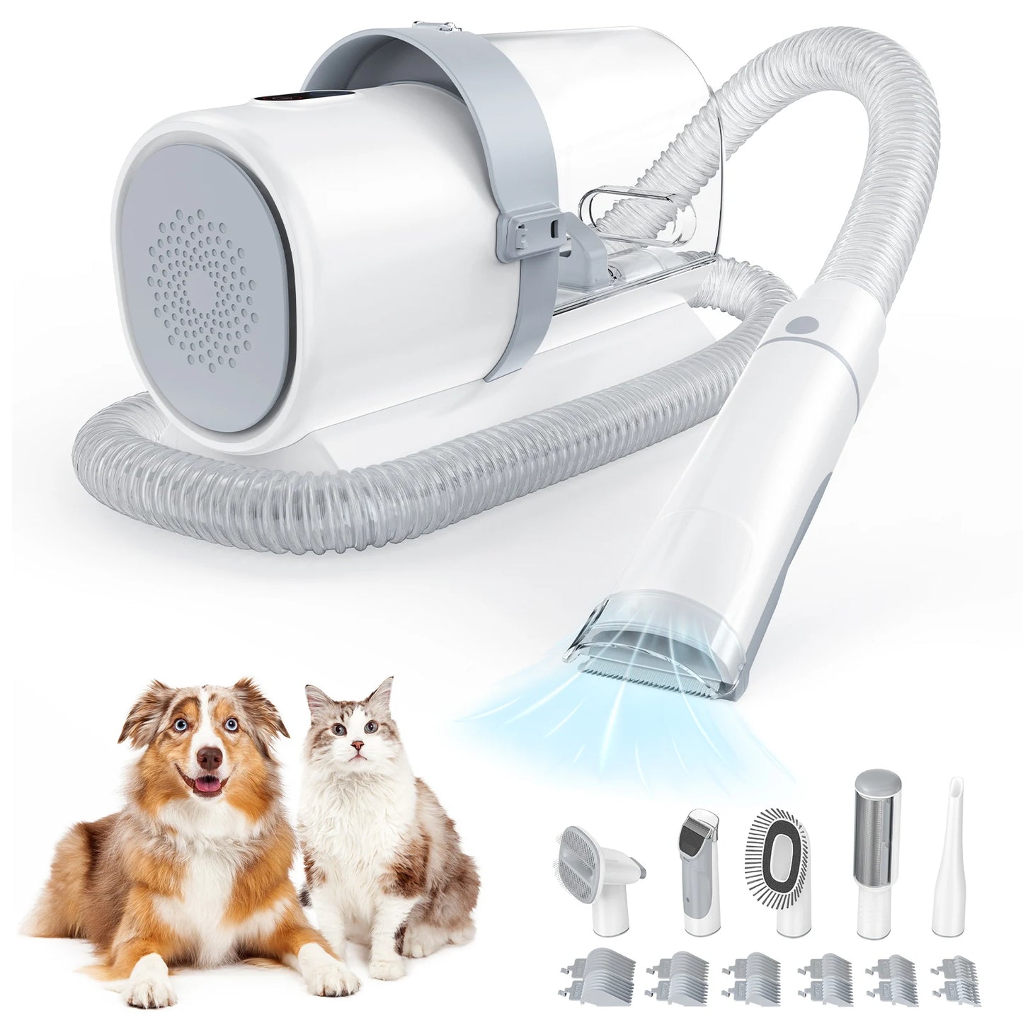 JHK Pet Grooming Vacuum Kit With Clipper Set And Tools