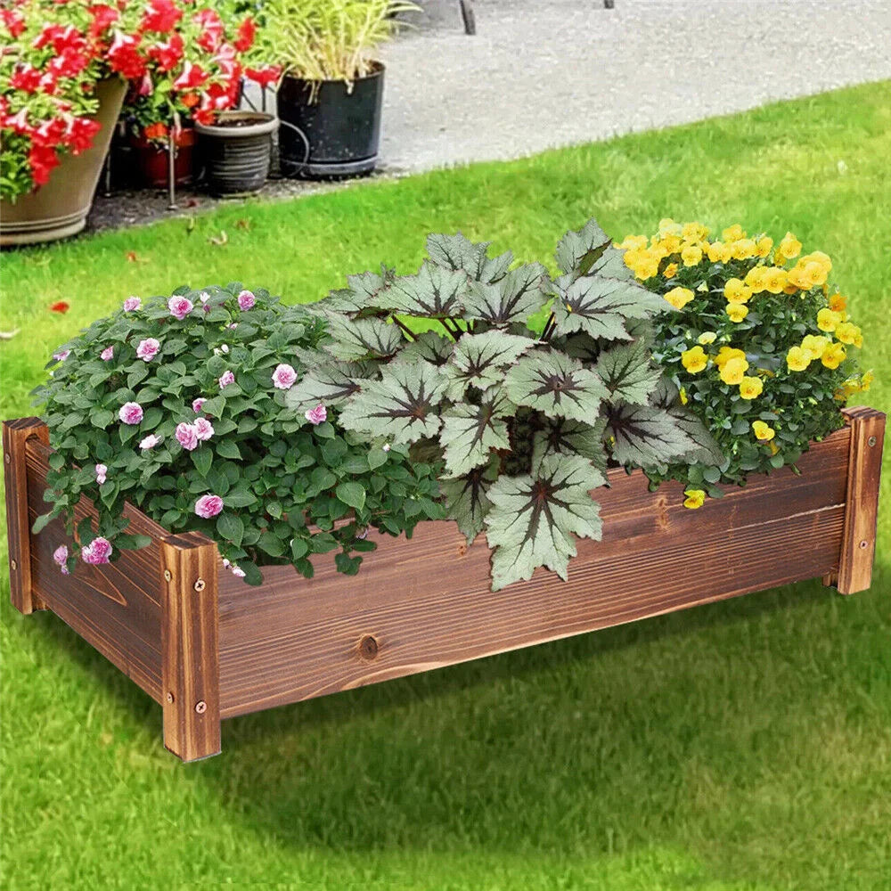 Pine Wood Garden Planter Box For Indoor Outdoor Use
