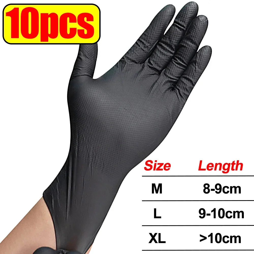 Heavy Duty Nitrile Gloves With Textured Grip For Mechanics And Garden