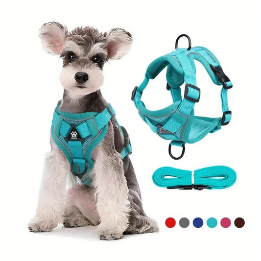 No Pull Dog Harness And Leash Set Reflective Adjustable
