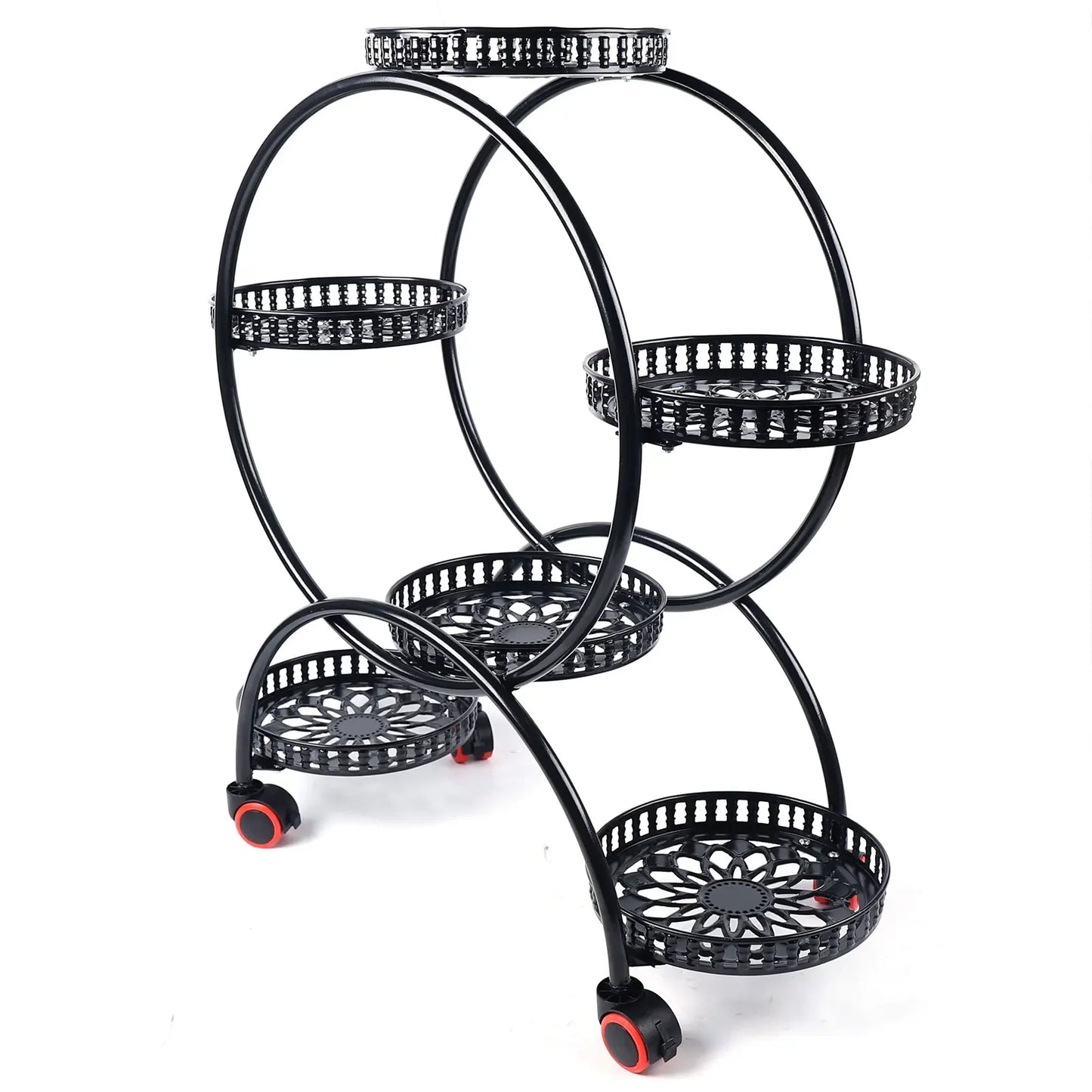 Metal Plant Stand With Six Pots Patio And Living Room