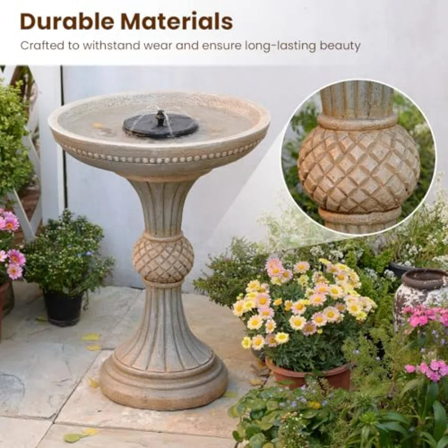 Outdoor Water Fountain With LED Lights Italian Resin Garden Fountain
