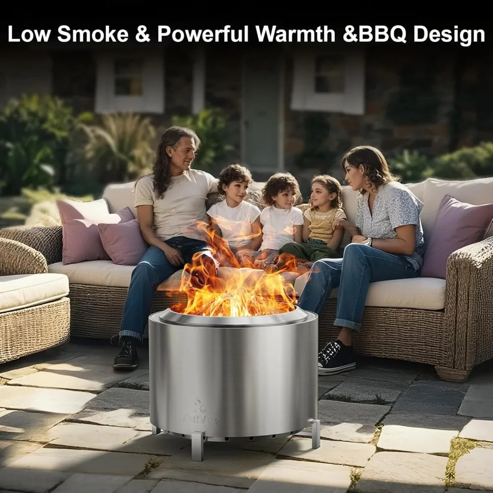 Outvue Smokeless Wood Burning Outdoor Fire Pit For Bonfires