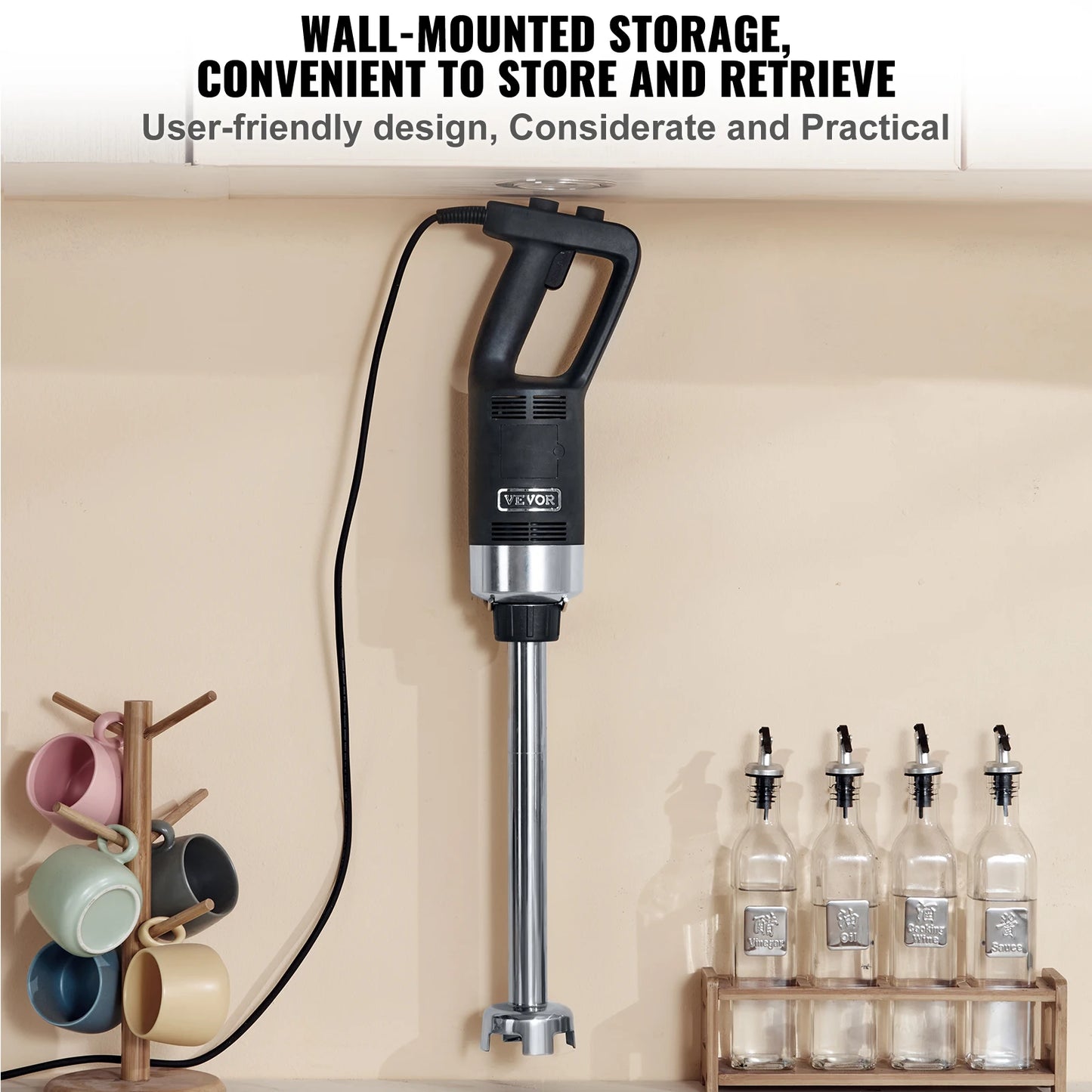 SucceBuy 500W Commercial Immersion Blender Stainless Steel