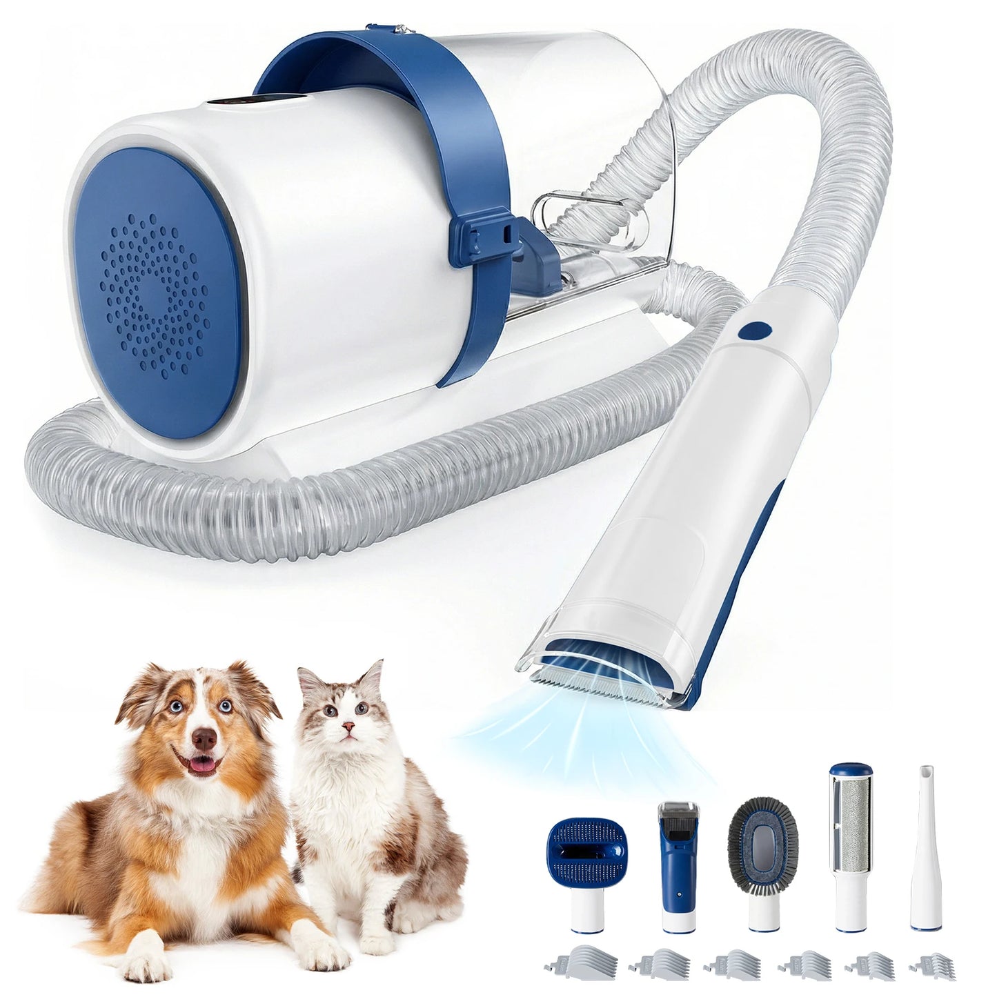 JHK Pet Grooming Vacuum Kit With Clipper Set And Tools