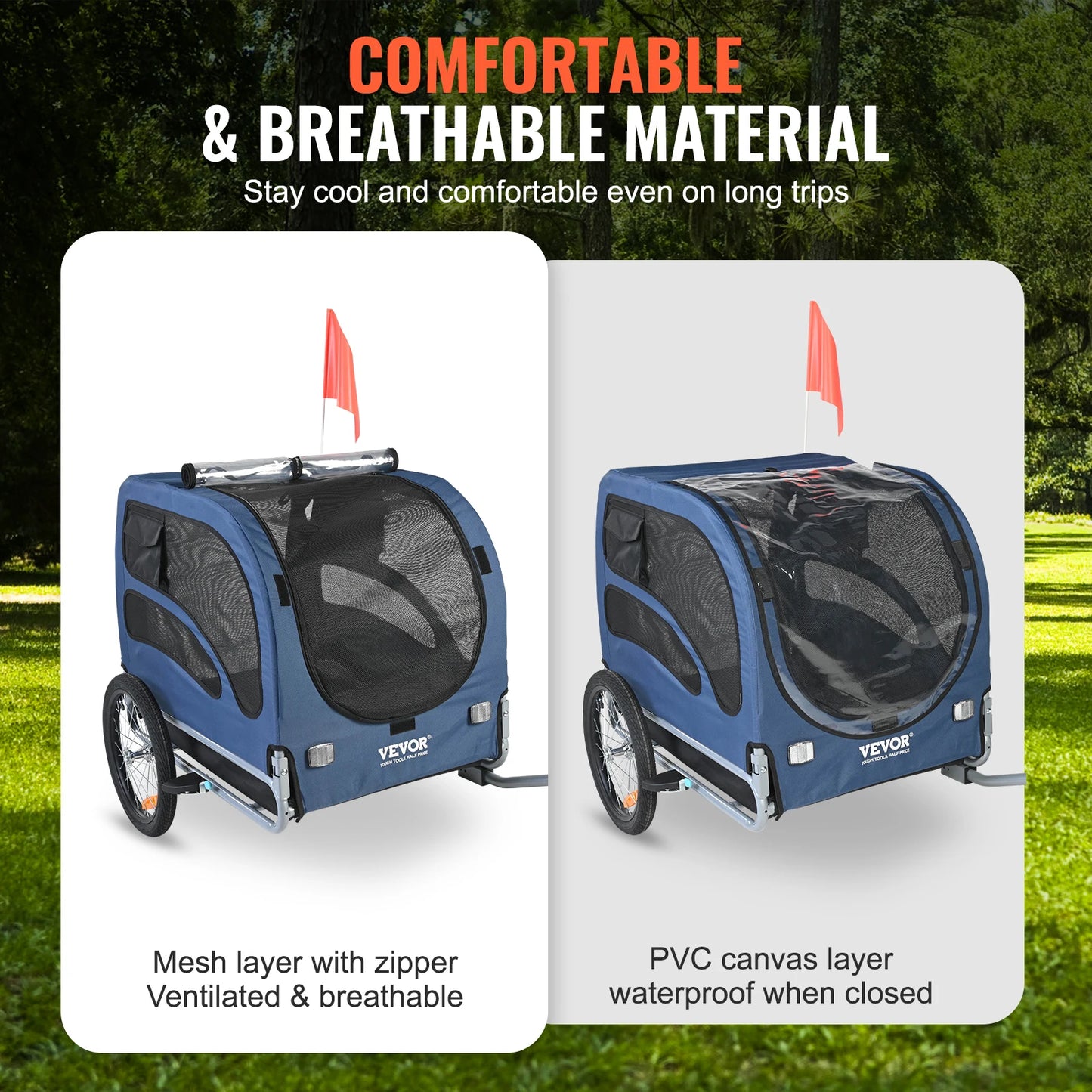 SucceBuy Universal Pet Bike Trailer Carrier For Dogs