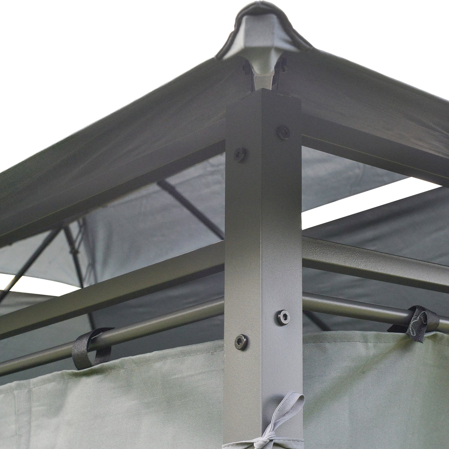 Outsunny Two Tier Ventilated Canopy Gazebo Shelter Outdoor