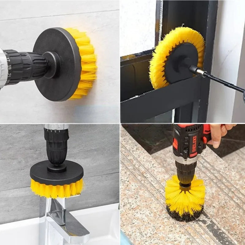 Power Scrubber Drill Brush Kit For Cleaning Tile, Bathroom, Carpet