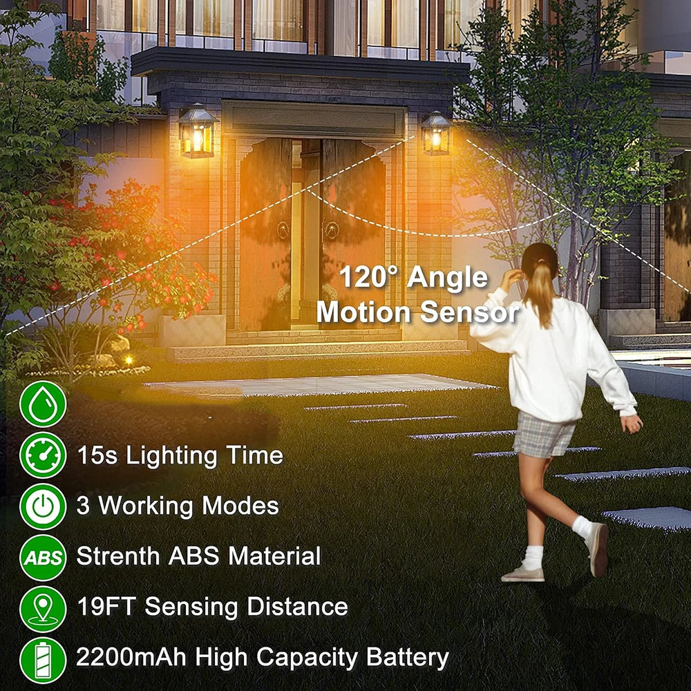 Solar Powered Wall Lanterns With Dusk To Dawn Motion Sensor