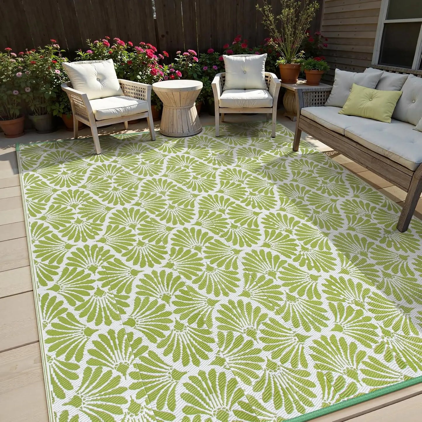Lightweight Outdoor Plastic Rug Waterproof Mat Camping Picnics