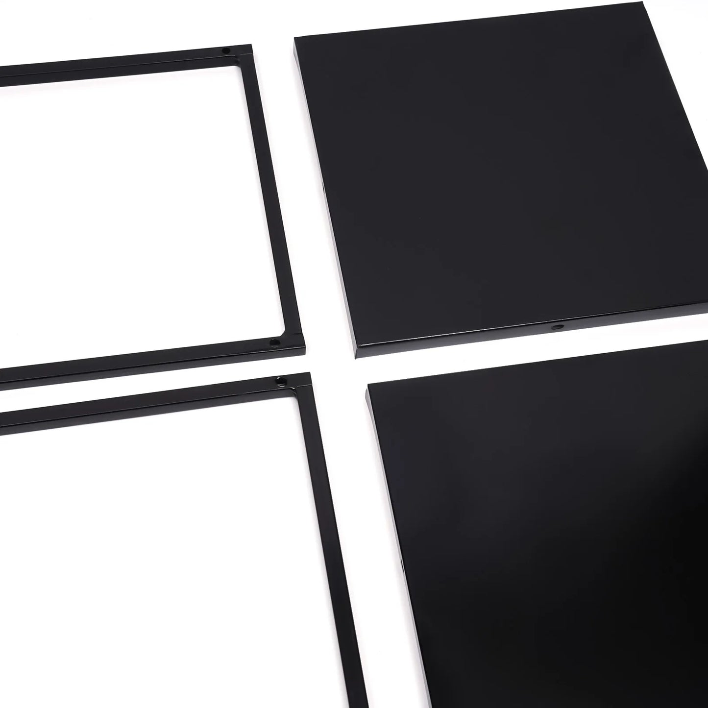 Two Pack Black Metal Square Plant Stands For Patio Decor