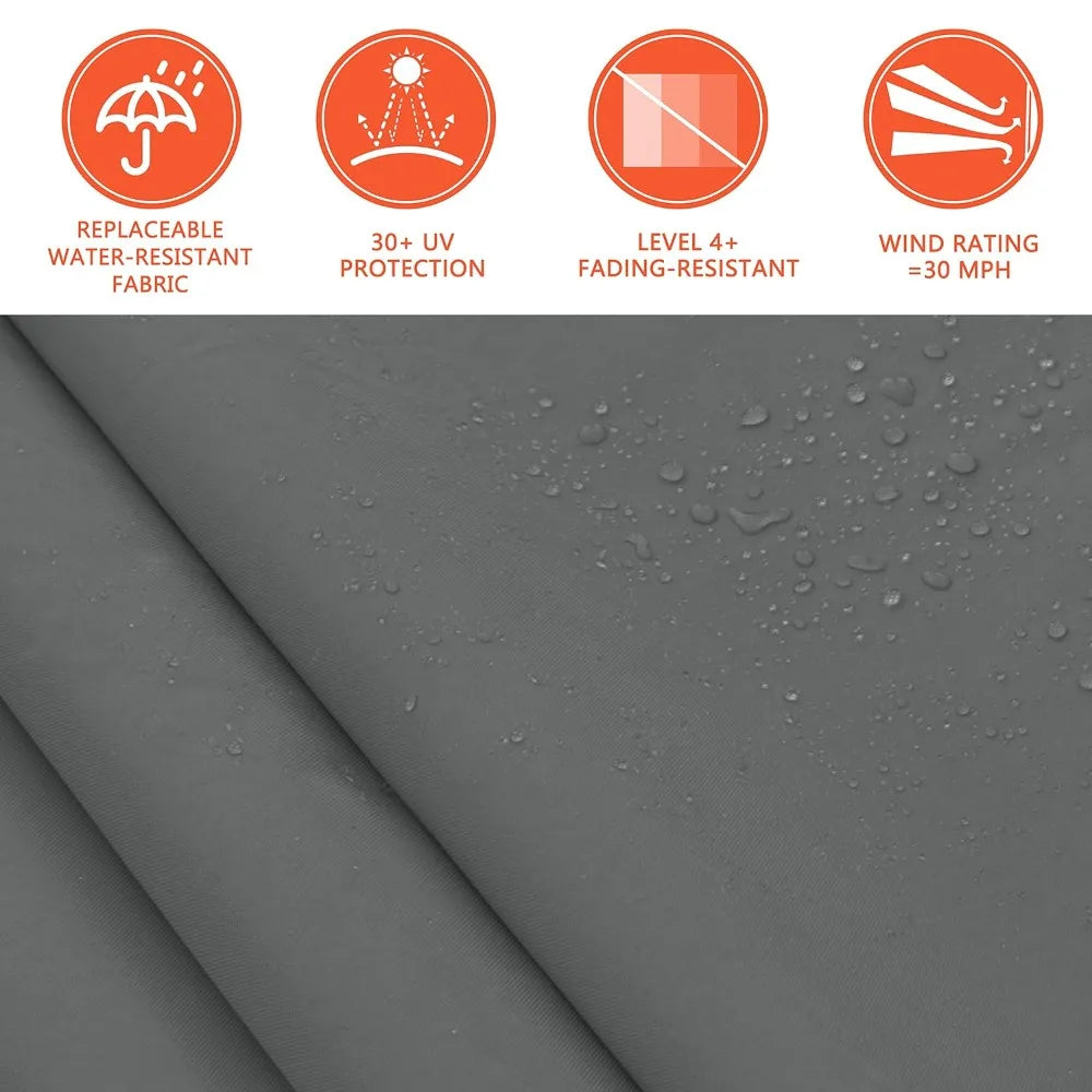 Retractable Patio Awning With Manual Crank Aluminum Frame Outdoor Shade