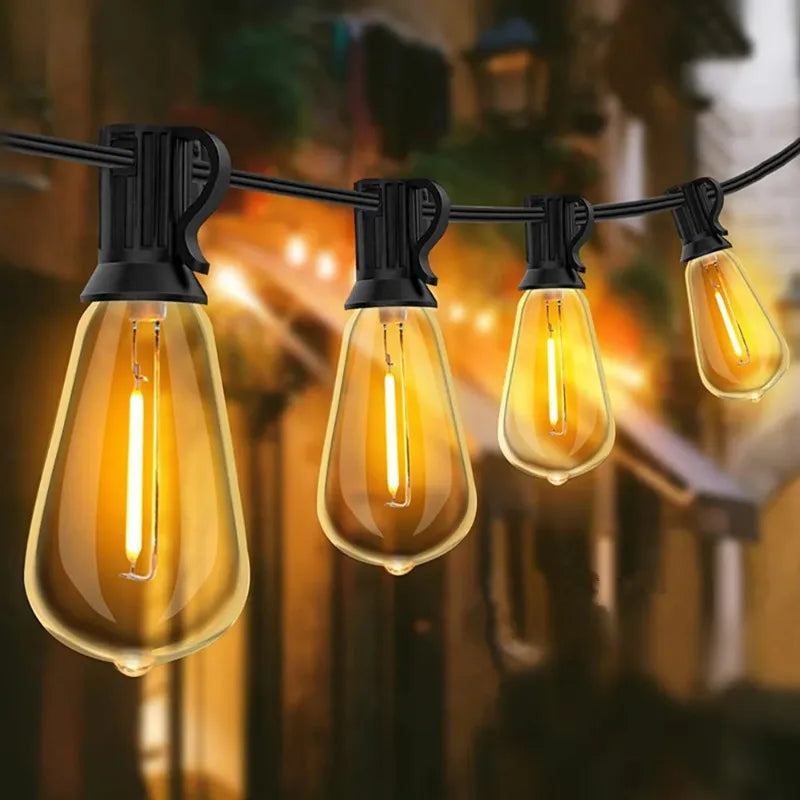 MIMIRGB Outdoor String Lights with 60 LED Bulbs for Patio