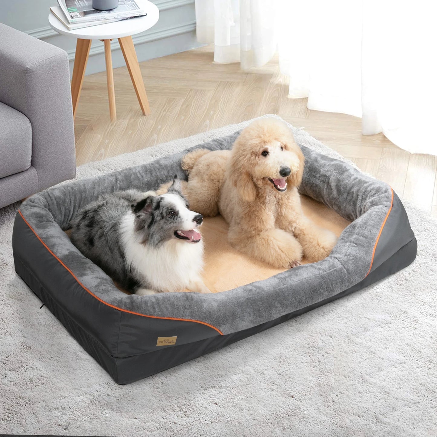 BINGOPAW Dog Bed With Anti Allergy Waterproof Fleece Cover