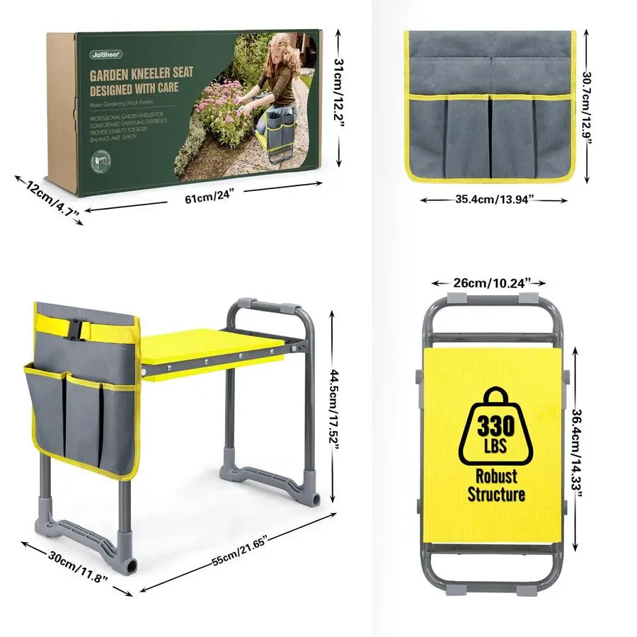 Garden Kneeler And Seat Heavy Duty 2 In 1 Foldable Padded