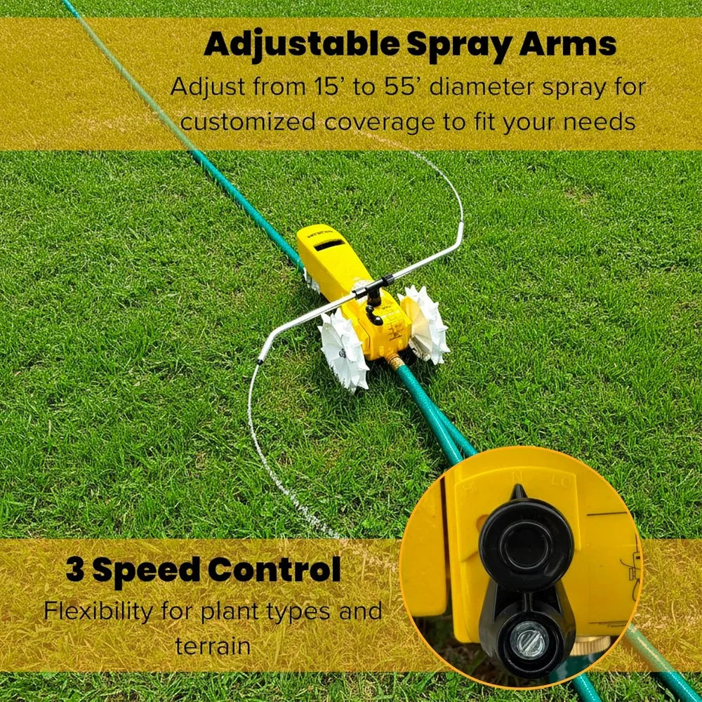 Nelson Rain Train Outdoor Lawn Sprinkler With Auto Shut Off