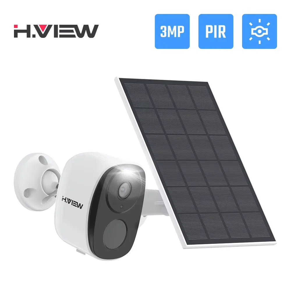 H.VIEW Battery Powered 2K Wireless Outdoor Camera With Spotlight