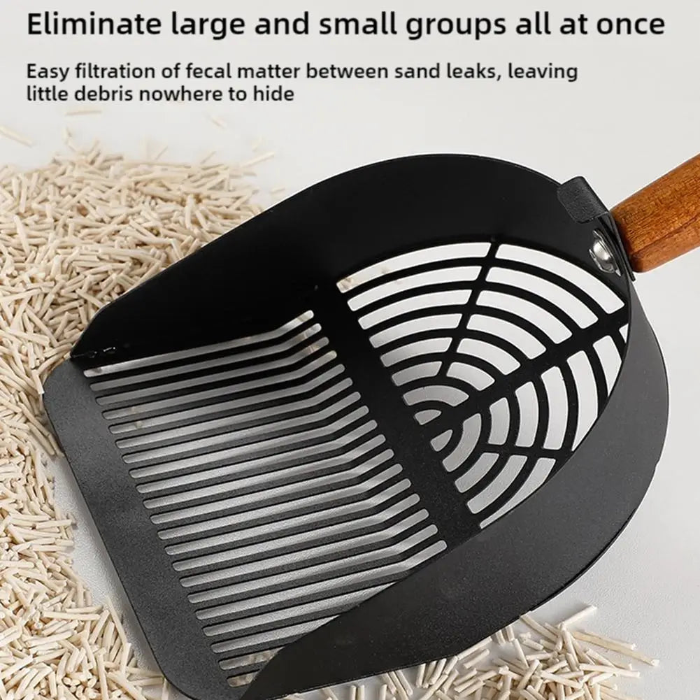 Steel Cat Litter Scoop With Long Handle For Easy Cleaning