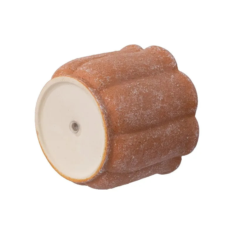 Terracotta Ceramic Flower Planter Pot With Drainage Hole And Plug
