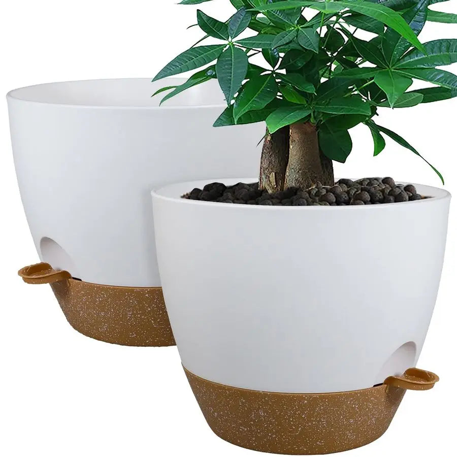 XMSJ Self Watering Planters 2-Pack Deep Reservoir