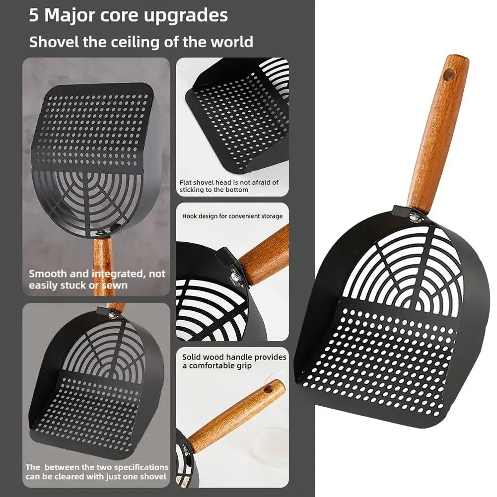 Steel Cat Litter Scoop With Long Handle For Easy Cleaning
