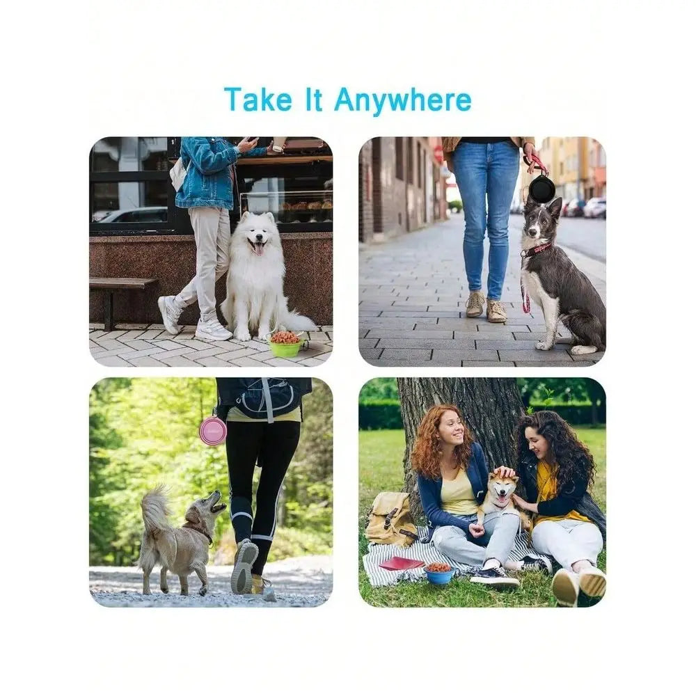 Collapsible Silicone Dog Bowls, Dishwasher Safe, Portable Travel Bowls