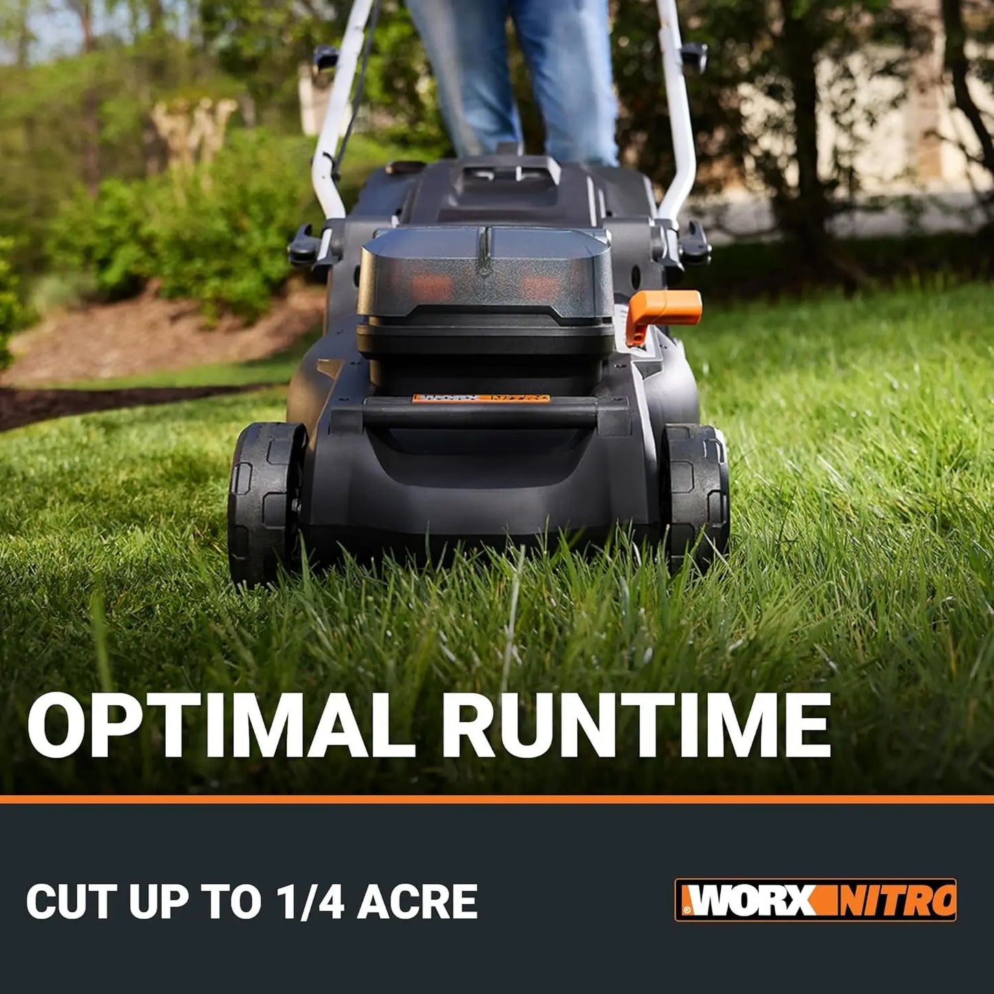 Cordless Lawn Mower 2 In 1 Electric Brushless Motor Lightweight