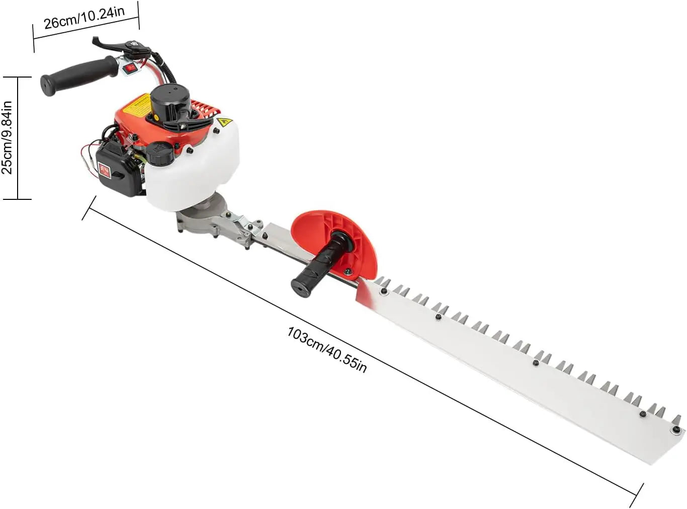Gas Powered Hedge Trimmer 2-Stroke Dual Sided Garden Tool