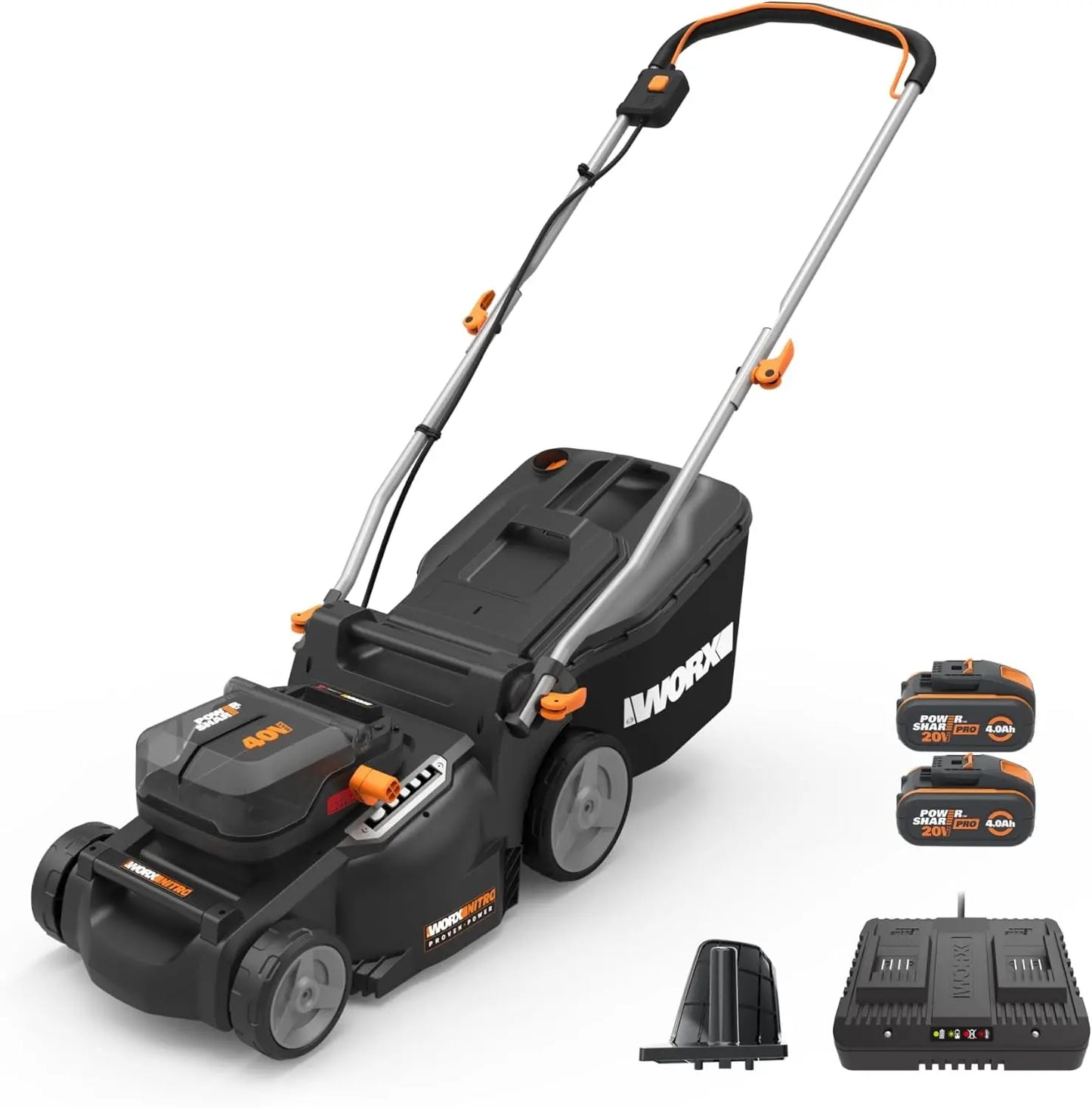 Cordless Lawn Mower 2 In 1 Electric Brushless Motor Lightweight