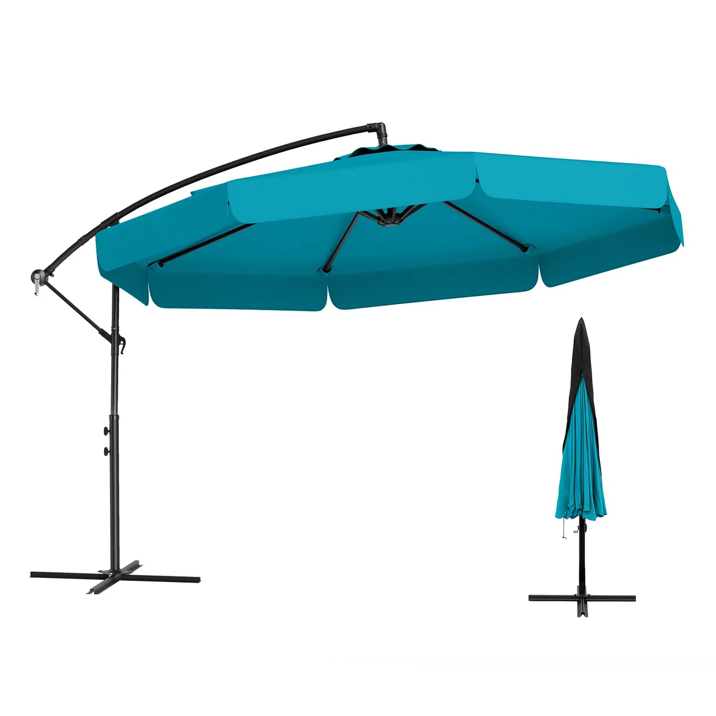 LIFEZEAL Offset Hanging Cantilever Outdoor Umbrella With Cover
