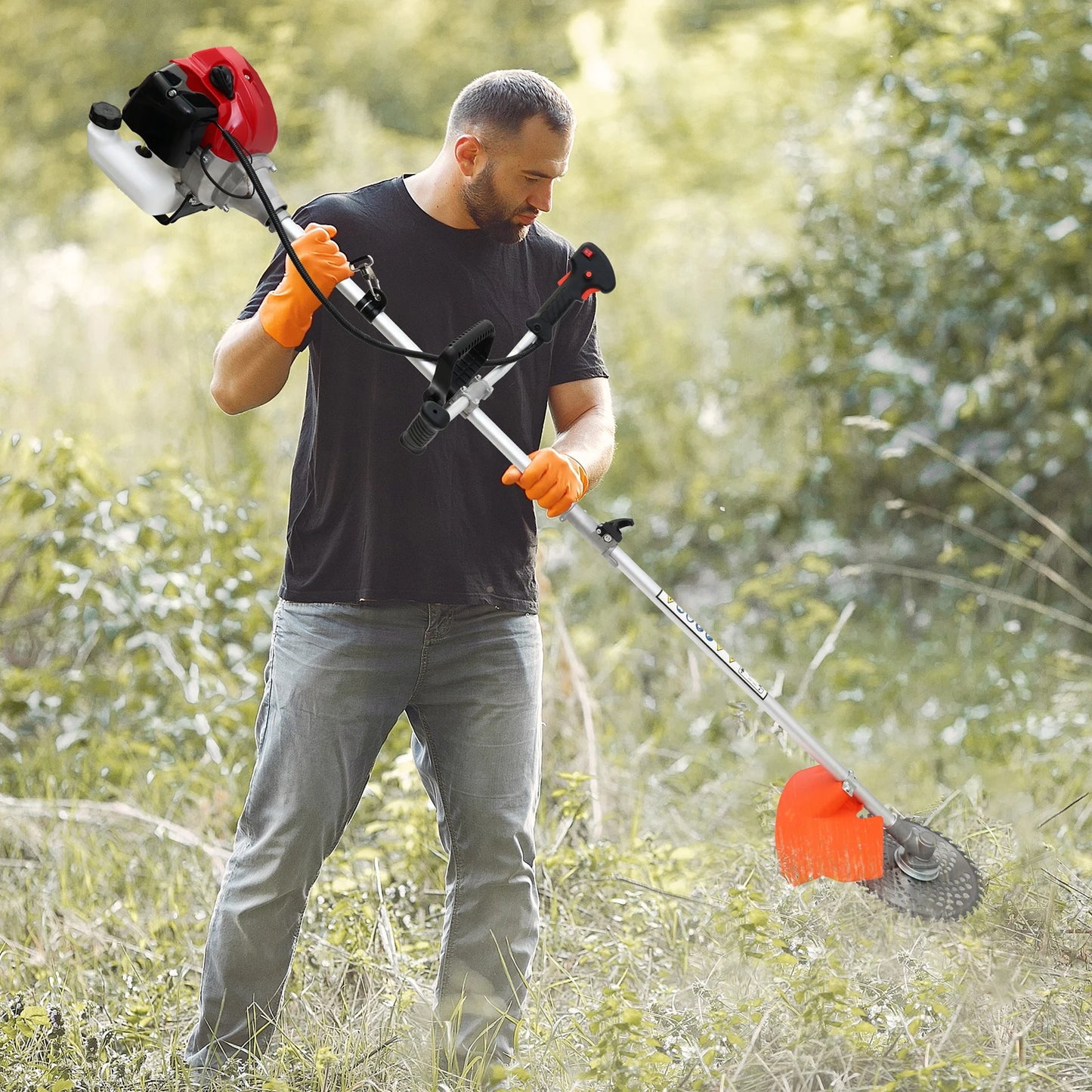 Gas Powered 4-In-1 Weed Wacker With Four Heads All-In-One Tool