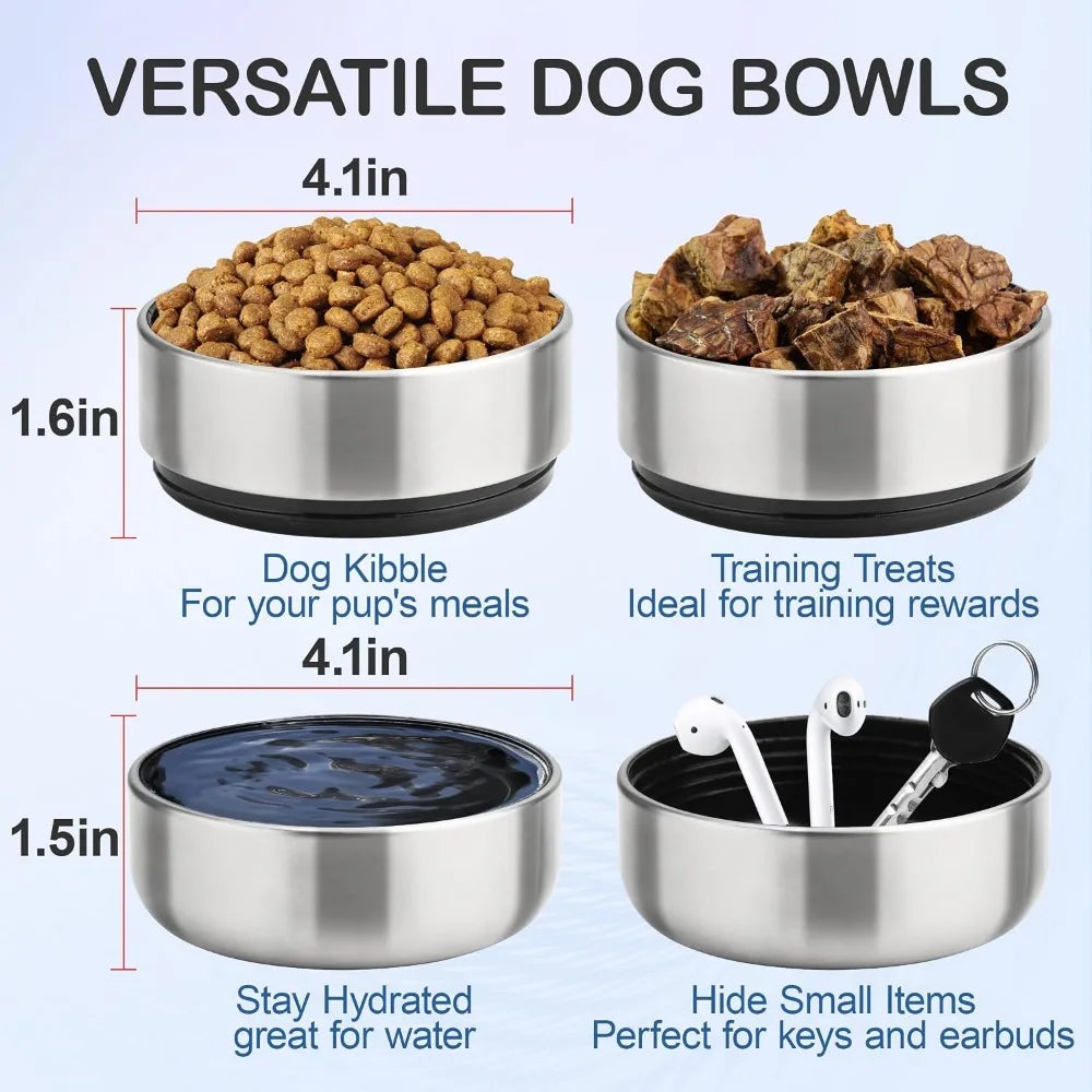 3-In-1 Insulated Dog Water Bottle With Detachable Bowls