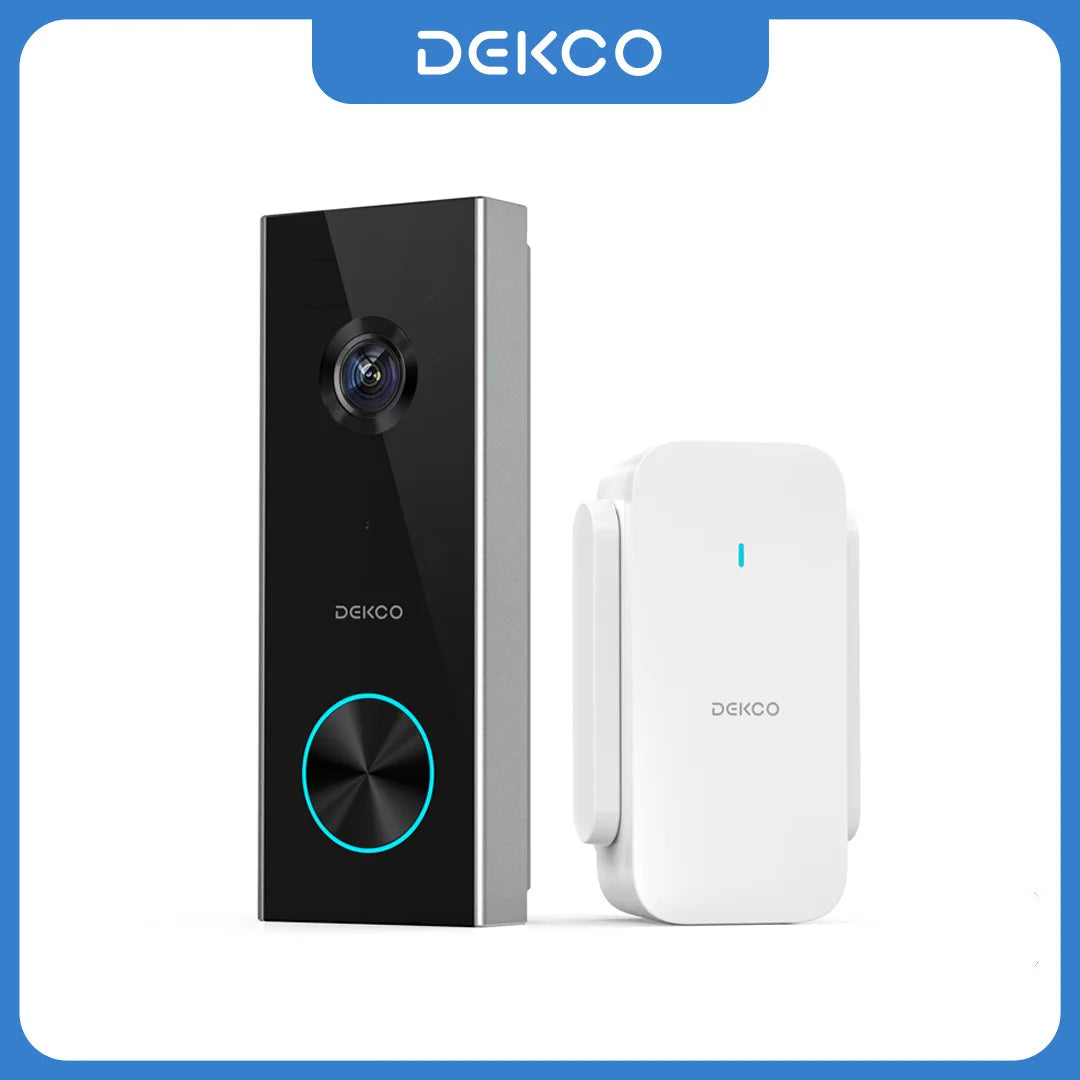 Dekco 3MP WiFi Doorbell Battery Wireless Intercom AI Detection Alexa