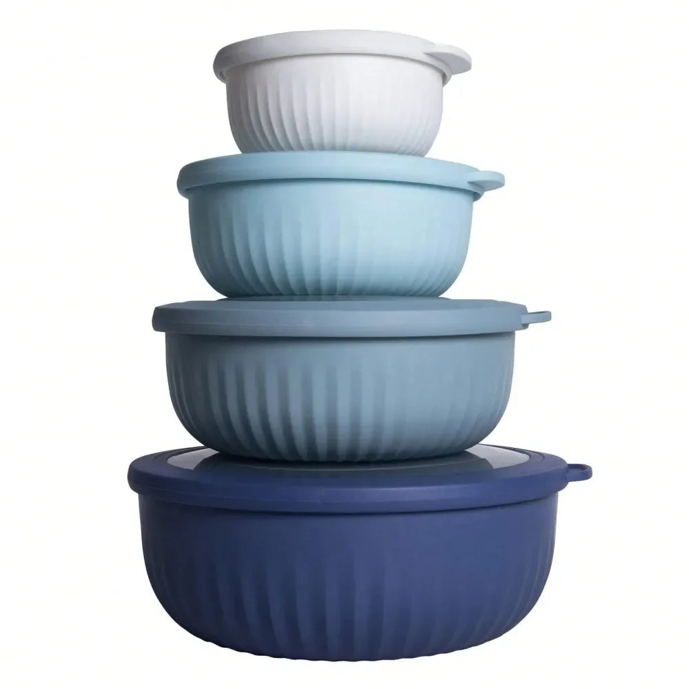XMSJ Salad And Mixing Bowls Set With Lids For Prep