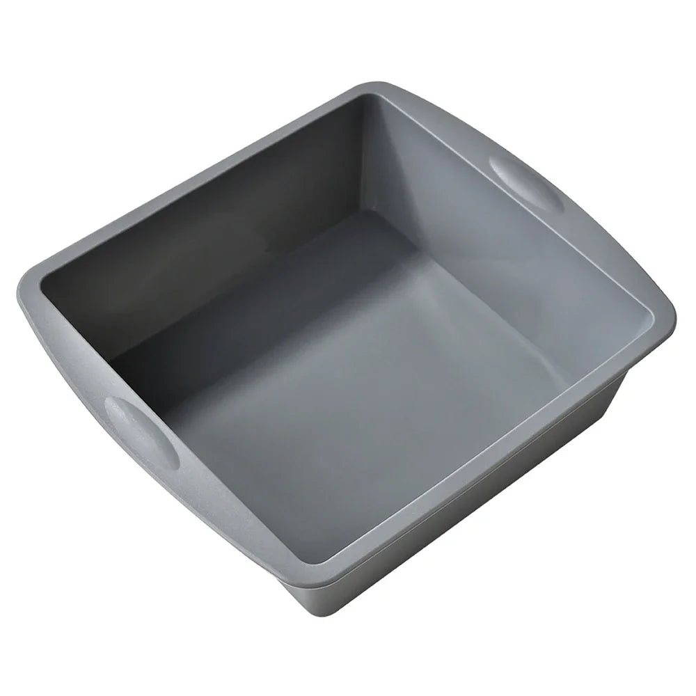 Silicone Square Cake Plate Nonstick With Anti Slip Handle