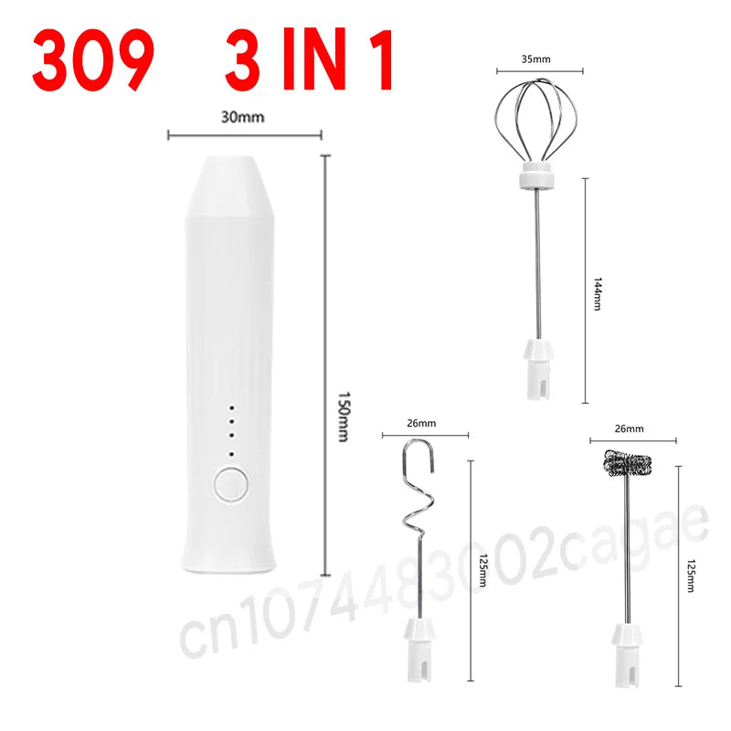 Electric Coffee Milk Foaming Frother Handheld Mixer
