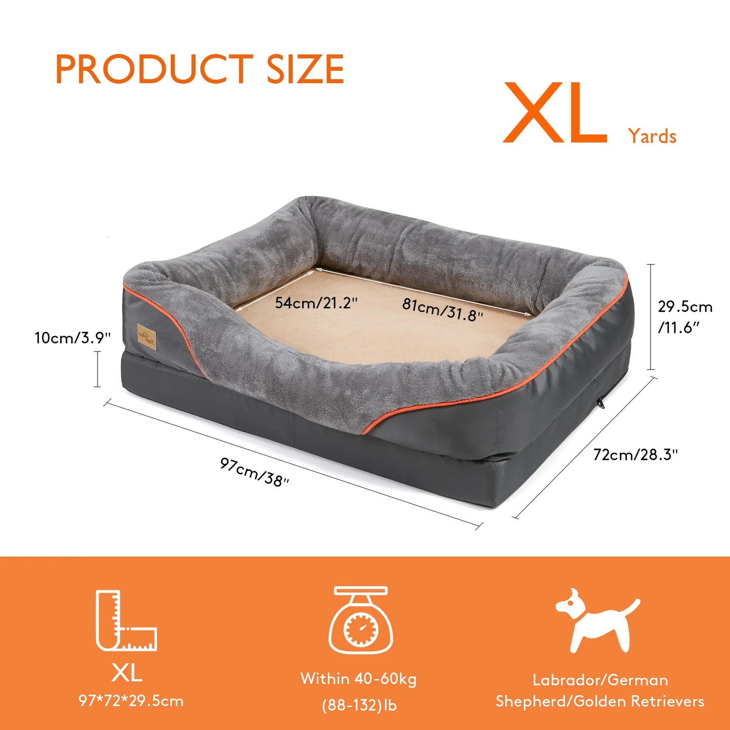 BINGOPAW Dog Bed With Anti Allergy Waterproof Fleece Cover